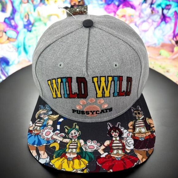 My Hero Academia Wild Wild Pussycats ADULT Snapback Hat Cap Flat Bill Anime NWT - Picture 13 of 14